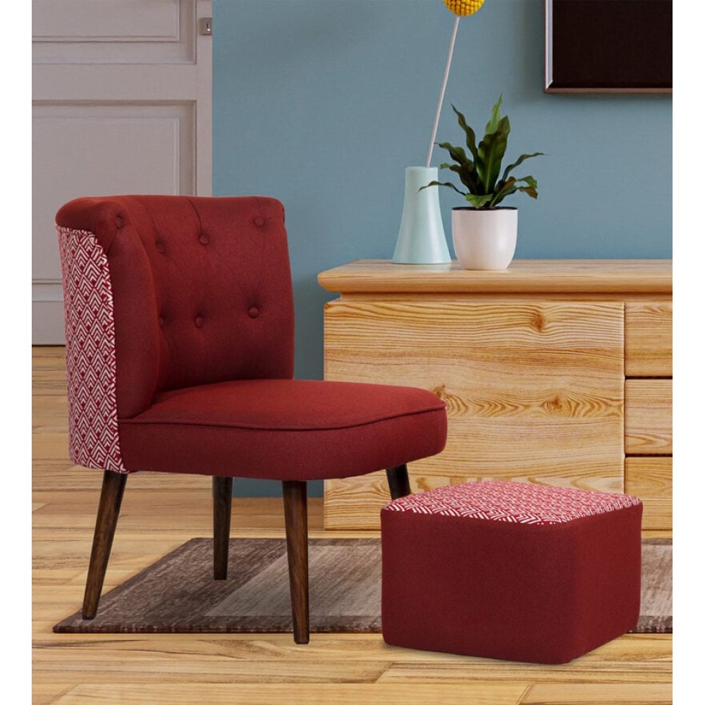 Slipper chair top with ottoman